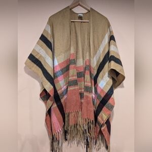 Woolrich blanket poncho